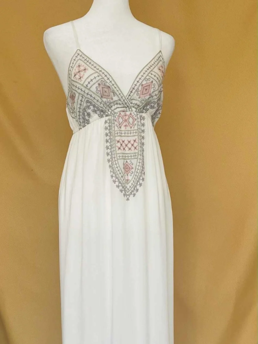 Lovposh Bohemian BOHO chic wedding bridal embroidered Maxi Dress fit M & L - Picture 2 of 4